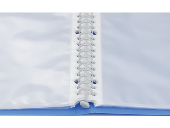 リヒトラブ AQUA DROPs クリヤーブック差替式A4 30穴 背幅18 青 1冊（ご注文単位1冊)【直送品】