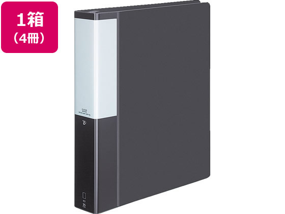 コクヨ クリヤーブック POSITY差替式A4 30穴背幅53 ダークグレー4冊 1箱(ご注文単位1箱)【直送品】