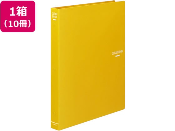 コクヨ クリヤーブック 差替式 A4タテ 30穴 背幅34mm 黄 10冊 1箱(ご注文単位1箱)【直送品】