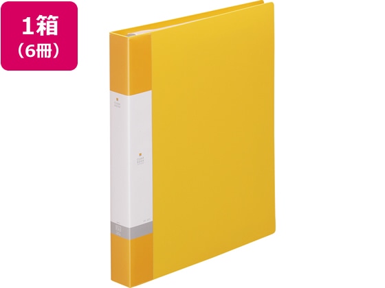 リヒトラブ リクエスト クリアーブック差替式A4 30穴 背幅35 黄6冊 1箱(ご注文単位1箱)【直送品】