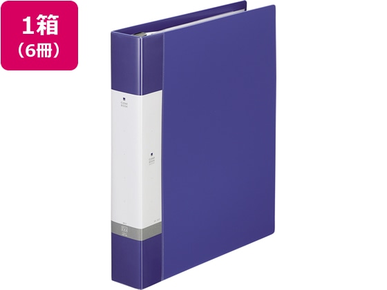 リヒトラブ リクエスト クリアーブック差替式A4 30穴 背幅50 青6冊 1箱(ご注文単位1箱)【直送品】