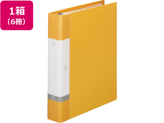 リヒトラブ リクエスト クリアーブック差替式A4 30穴 背幅50 黄6冊 1箱(ご注文単位1箱)【直送品】
