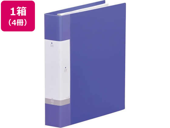 リヒトラブ リクエスト クリアーブック差替式A4 30穴 背幅55 青4冊 1箱(ご注文単位1箱)【直送品】