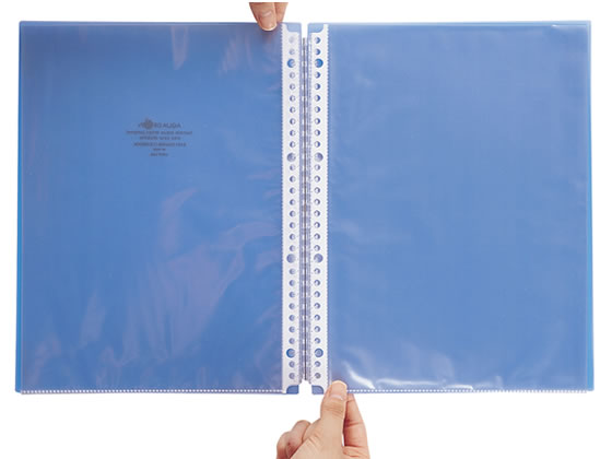 リヒトラブ AQUA DROPs イージーチェンジクリヤーブックA4 30穴 乳白 1冊（ご注文単位1冊)【直送品】