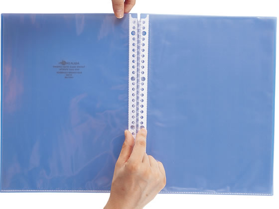 リヒトラブ AQUA DROPs イージーチェンジクリヤーブックA4 30穴 乳白 1冊（ご注文単位1冊)【直送品】