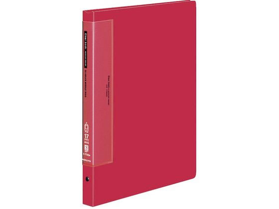 コクヨ クリヤーブック ウェーブカット差替A4タテ30穴 背幅27 赤 1冊(ご注文単位1冊)【直送品】