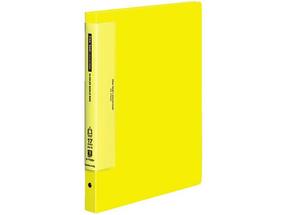 コクヨ クリヤーブック ウェーブカット差替A4タテ30穴 背幅27 黄 1冊(ご注文単位1冊)【直送品】