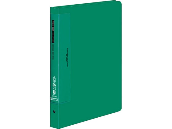 コクヨ クリヤーブック ウェーブカット差替A4タテ30穴 背幅33 緑 1冊(ご注文単位1冊)【直送品】