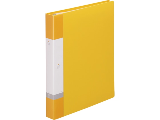 リヒトラブ リクエスト クリアーブック差替式A4 30穴 背幅35 黄 1冊(ご注文単位1冊)【直送品】