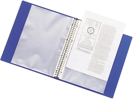 リヒトラブ リクエスト クリアーブック差替式A4 30穴 背幅35 黄 1冊（ご注文単位1冊)【直送品】