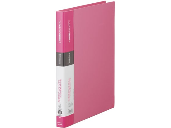 キングジム シンプリーズクリアーファイル差替式A4 30穴背幅25 ピンク 1冊(ご注文単位1冊)【直送品】