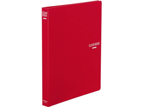 コクヨ クリヤーブック 差替式 B5タテ 26穴 背幅27mm 赤 ラ-321R 1冊(ご注文単位1冊)【直送品】