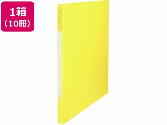 ビュートン クランプファイル 紙 A4タテ とじ厚10mm イエロー 10冊 1箱(ご注文単位1箱)【直送品】