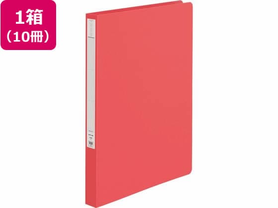 リヒトラブ パンチレスファイルHEAVYDUTY A4タテ 背幅25mm 赤 10冊 1箱（ご注文単位1箱)【直送品】