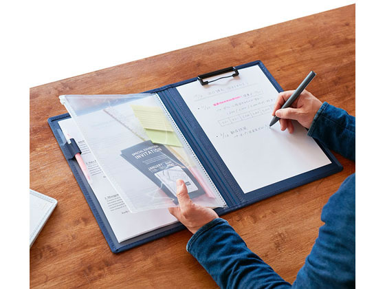 キングジム オールインクリップボード(カバー付)A4 短辺とじ 青 5995 1枚（ご注文単位1枚)【直送品】