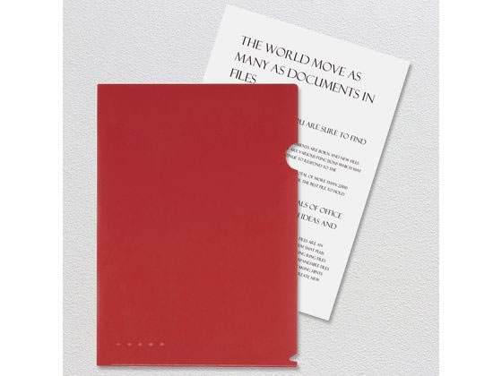 プラス ブラインドホルダー 不透明 A4 レッド 88494 FL-109CH 1枚(ご注文単位1枚)【直送品】