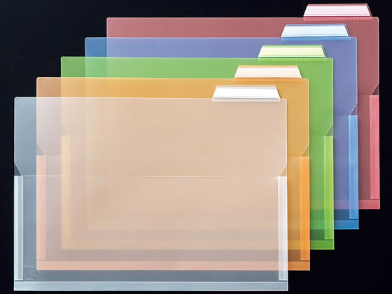 ライオン PPポケットホルダー〈エール〉 A4 ブルー 4冊 13741 1パック（ご注文単位1パック)【直送品】