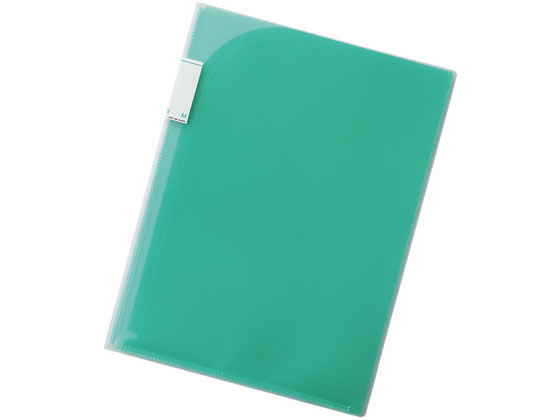 リヒトラブ 6ポケットホルダー A4タテ(A3・2ツ折) 緑 F3412-7 1冊(ご注文単位1冊)【直送品】