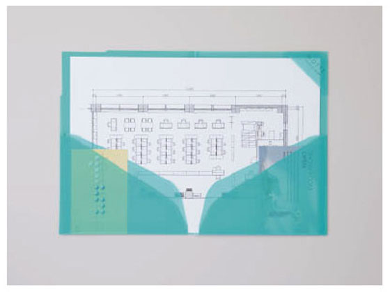 コクヨ ハードクリヤーホルダー モッテ A3見開き ライトブルー フ-LM755LB 1枚(ご注文単位1枚)【直送品】