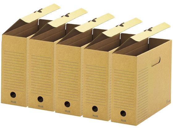 プラス ボックスファイルフタ付きA4-E FL-081BF-5P 78-092 1パック(ご注文単位1パック)【直送品】