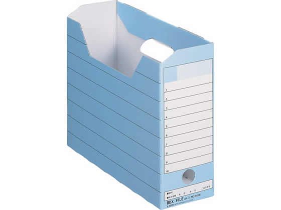 ライオン ボックスファイル〈レギュラーカラー〉A4ヨコ 背幅105mm 青 1冊(ご注文単位1冊)【直送品】