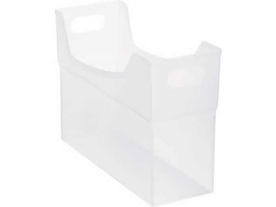 ライオン ボックスファイル〈フリーボックス〉A4ヨコ 背幅127mm 透明 1個(ご注文単位1個)【直送品】