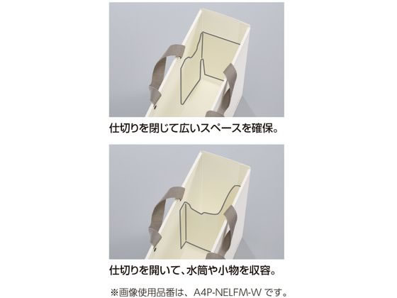 コクヨ すっきり収納できるキャリーボックス [NEOS] A4 オフホワイト 1個（ご注文単位1個)【直送品】