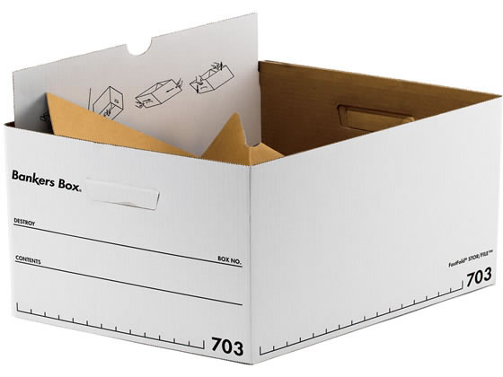 フェローズ バンカーズボックス 703Sボックス A4 黒 3個 1005901 1パック(ご注文単位1パック)【直送品】