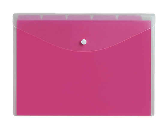 コクヨ ホルダーインケース〈K2〉A4 5山仕切り付 桃 K2フ-7705P 1冊(ご注文単位1冊)【直送品】