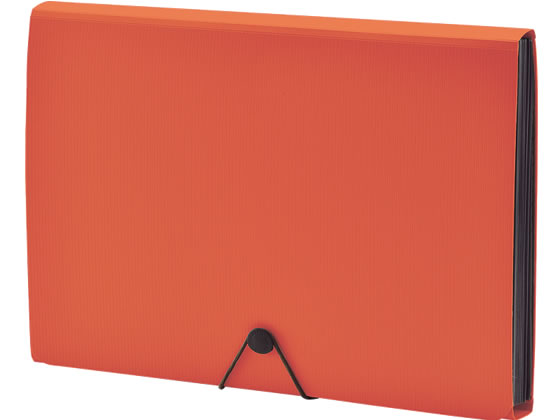 リヒトラブ SMART FIT ドキュメントファイル A4 12仕切 オレンジ 1冊(ご注文単位1冊)【直送品】