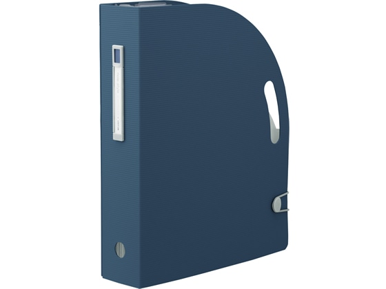 リヒトラブ noie-style ドキュメントボックス A4タテ ネイビー 1冊(ご注文単位1冊)【直送品】