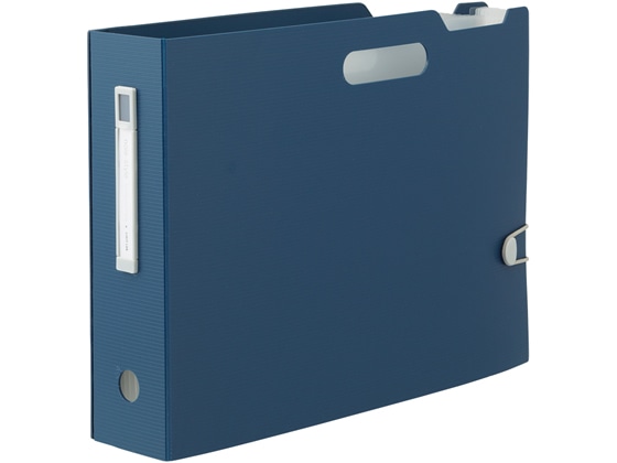 リヒトラブ noie-style ドキュメントボックス A4ヨコ ネイビー 1冊(ご注文単位1冊)【直送品】
