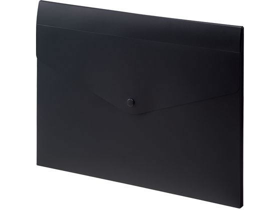 リヒトラブ Noir×noir エンベロープケース A4 黒 A5095 1冊(ご注文単位1冊)【直送品】