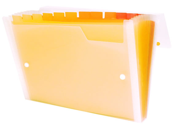 ビュートン Gra-De ドキュメントファイル A4 13ポケット イエロー 1冊(ご注文単位1冊)【直送品】