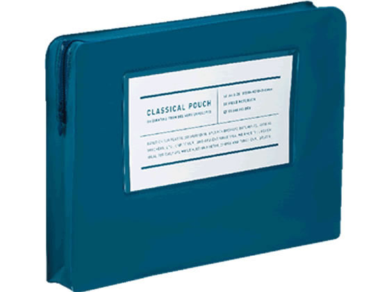 コクヨ A4ケース〈クラシカルポーチ〉 ブルー F-VBF230B 1個(ご注文単位1個)【直送品】