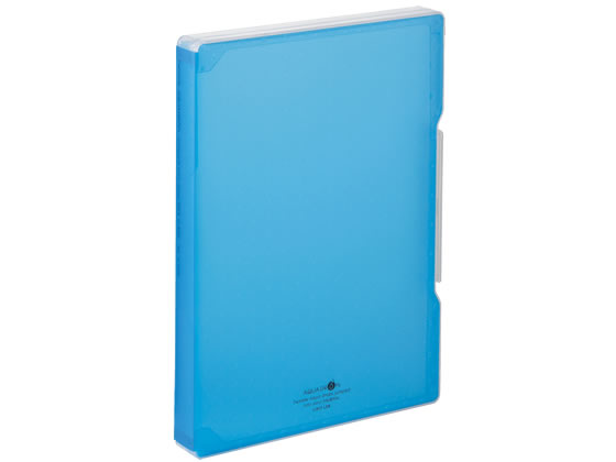 リヒトラブ AQUA DROPs ファイルケース A4 270枚収容 青 1冊(ご注文単位1冊)【直送品】
