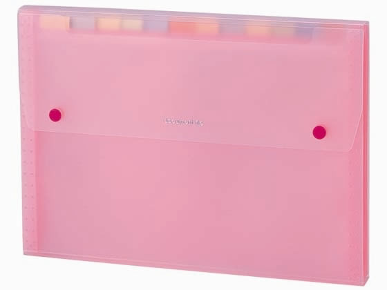 セキセイ ドキュメントファイル A4 13ポケット ピンク 1冊(ご注文単位1冊)【直送品】