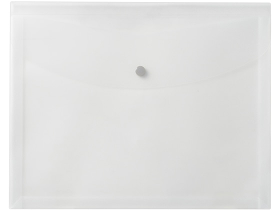 プラス シンプルワーク ポケット付エンベロープ(マチ付き)A4ヨコ クリア 10枚 1パック(ご注文単位1パック)【直送品】