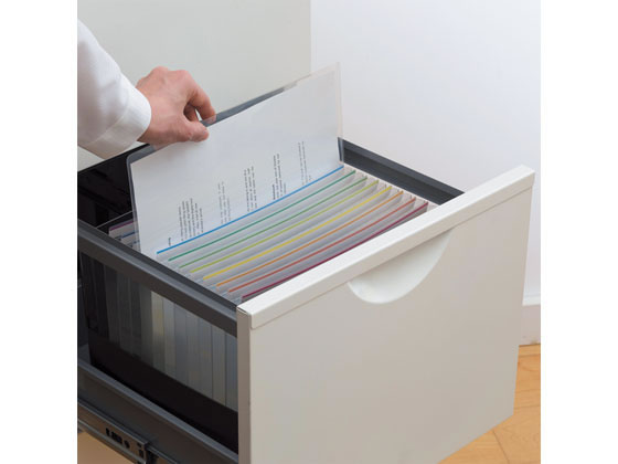 リヒトラブ AQUA DROPs BLACK STYLE ドキュメントボックスA4 A5093 1冊(ご注文単位1冊)【直送品】