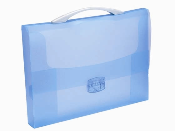 ビュートン スマートキャリアグリップボックス A4 取っ手付 ブルー 1冊(ご注文単位1冊)【直送品】