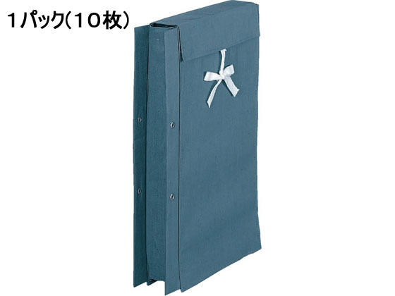 コクヨ 布製図面袋(2穴) A4(外寸) ひも式 マチ50mm 10枚 1パック(ご注文単位1パック)【直送品】