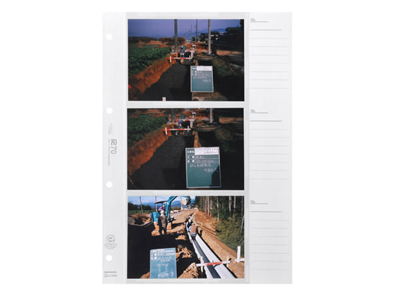 ハクバ 工事用アルバム 替台紙 L判 4穴 50枚 A-L6WR 1冊(ご注文単位1冊)【直送品】