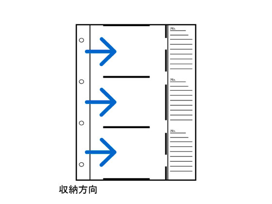 ハクバ 工事用アルバム 替台紙 L判 4穴 50枚 A-L6WR 1冊(ご注文単位1冊)【直送品】