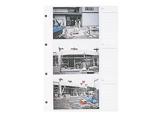 ナカバヤシ 工事用アルバム A4 3段ポケット 替台紙 ア-DKR-161 1冊（ご注文単位1冊)【直送品】