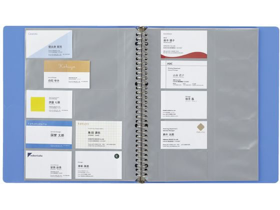 コクヨ 名刺ホルダー 青 メイ-335NB 1冊(ご注文単位1冊)【直送品】