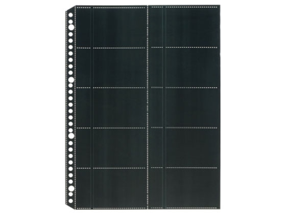 ライオン事務器 名刺ポケット(両面ポケット) A4タテ 10枚 MP-20BK 1冊(ご注文単位1冊)【直送品】