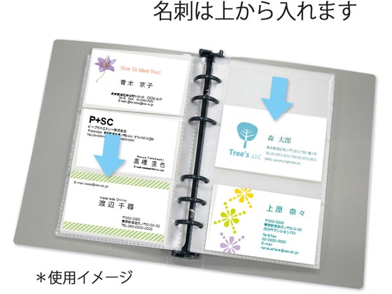 プラス 名刺ホルダーリフィ-ル 6穴 10枚 NC-101 35-988 1袋(ご注文単位1袋)【直送品】