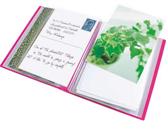 コクヨ ポストカードホルダー〈ノビータ〉A6 60ポケット ピンク 1冊（ご注文単位1冊)【直送品】