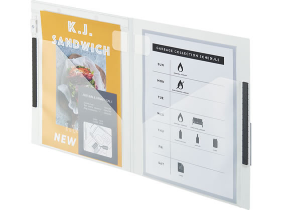 キングジム ハルファイル クリップ(A4変形) KSP5008シロ 1冊(ご注文単位1冊)【直送品】