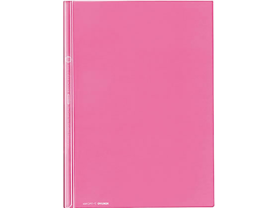 コクヨ レールクリヤーホルダー〈カラーズ〉A4 20枚収容 ライトピンク 1冊(ご注文単位1冊)【直送品】